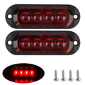 4LED LED Side Light Car Truck Trailer Beacon Lamp Warning Light DC 12V 24V Marker Light Waterproof Zpaxo Red
