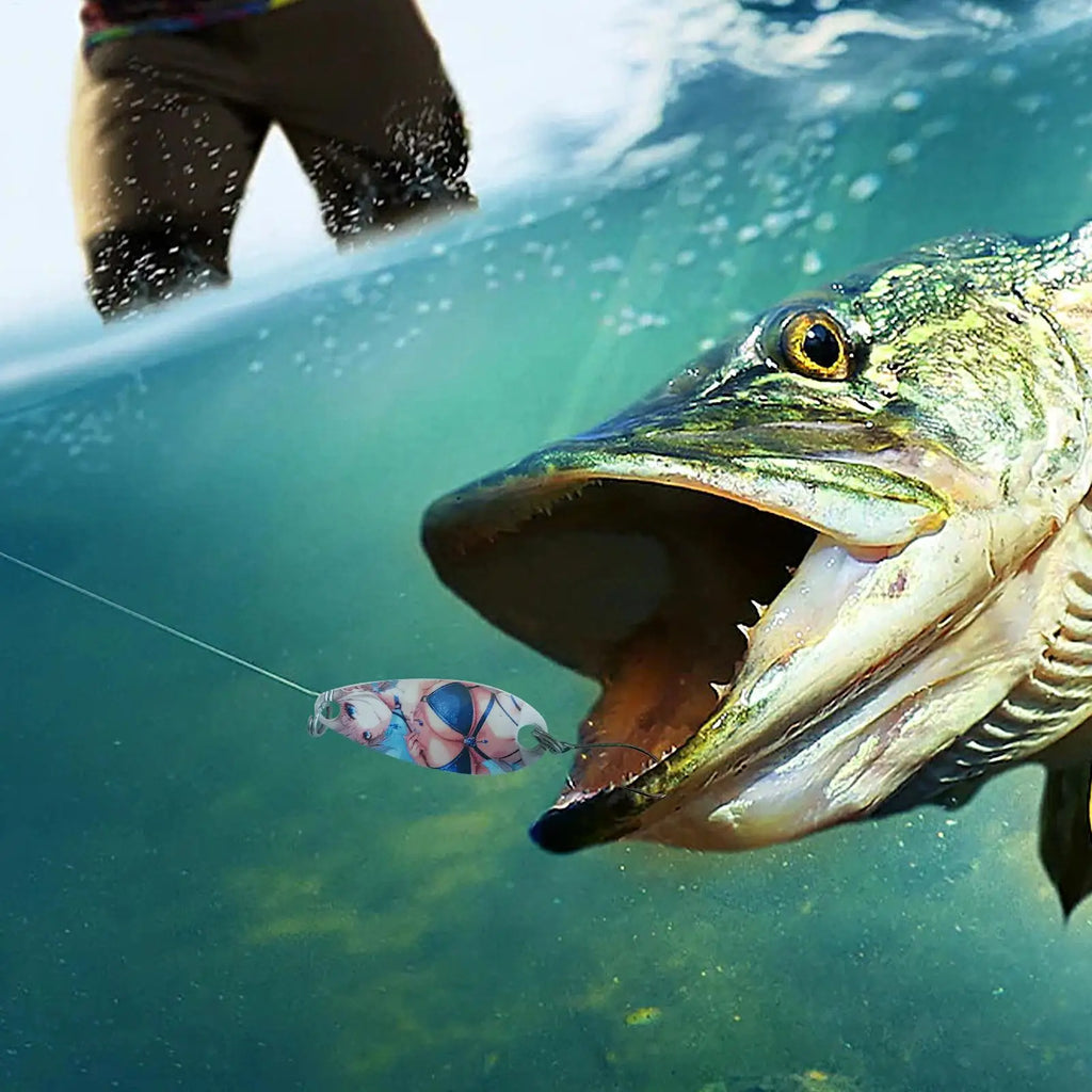 Hard Fishing Lures Spoon Lure Unique Sequins Design Trout Bass Pike
