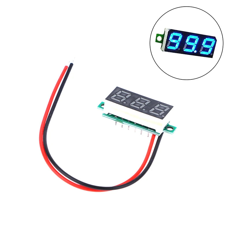 DC4 5V-30V Waterproof Digital Voltmeter Car Boat Motorcycle LED Zpaxo Blue