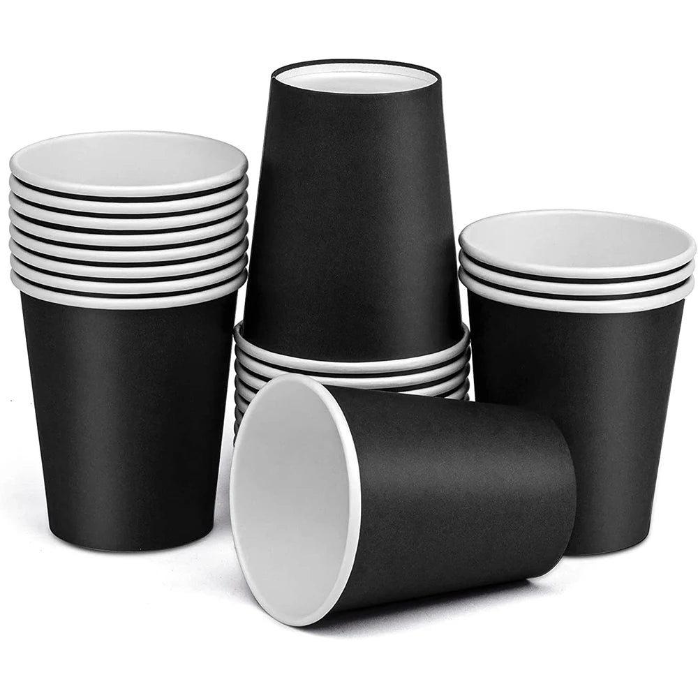 20Pcs 9 Oz Disposable Paper Cups Coffee Cups for Party Decoration Supplies Picnic Travel Red Green Black Zpaxo