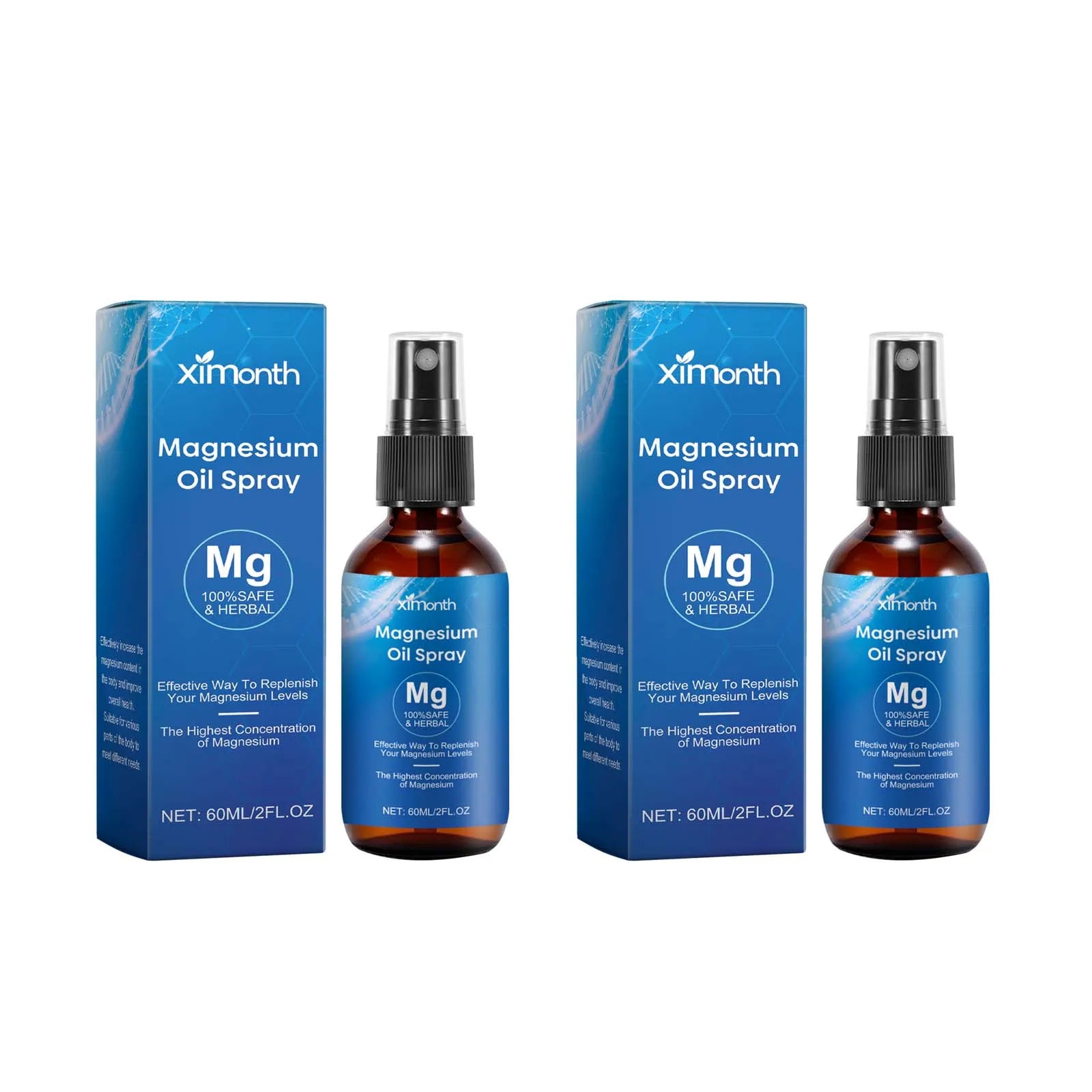 Magnesium Oil Spray – Muscle Pain Relief, Sleep & Skin Care Magnesium Body Spray Zpaxo 2Pcs