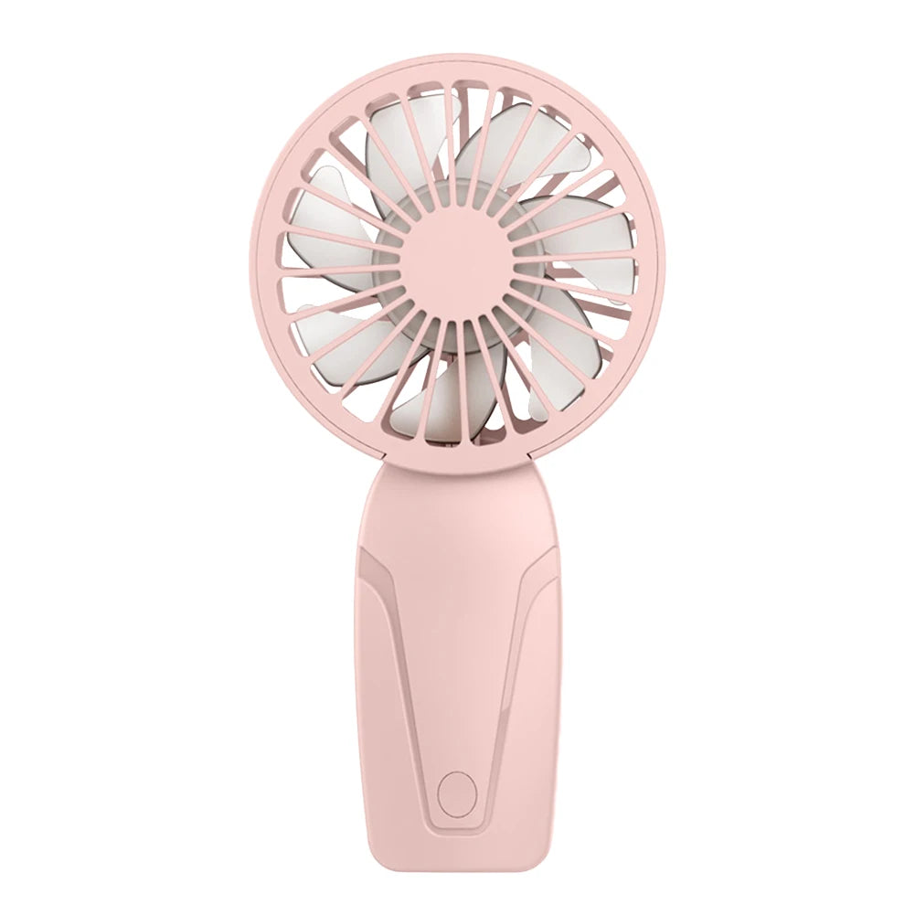 Portable Handheld Fan USB Rechargeable Personal 3 Speeds Mini Home Zpaxo Pink