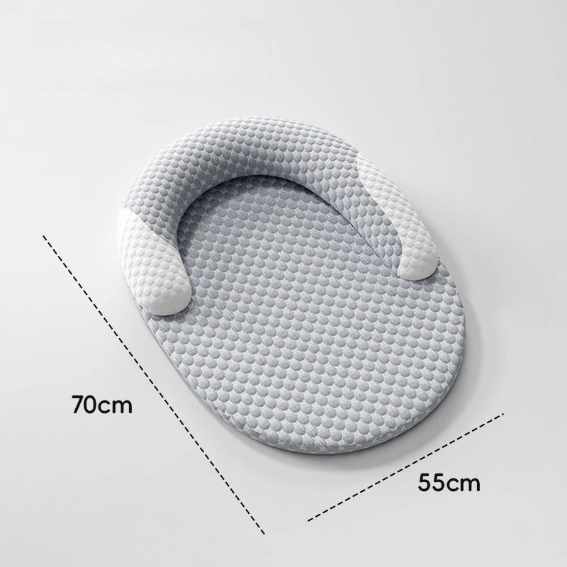 Ice Silk Cooling Dog & Cat Bed – Oval Breathable Pet Nest