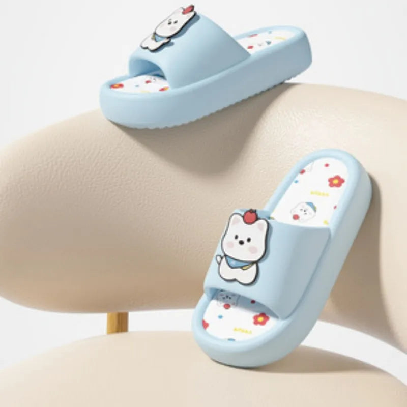 SHAJI Cartoon Apple West Highland Terrier Slippers Soft Non-slip
