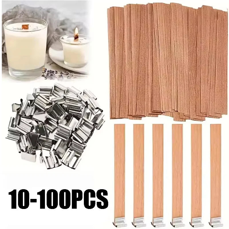 Handmade Soy Wax Candles Wooden Wicks DIY Aromatic Single Wick Design