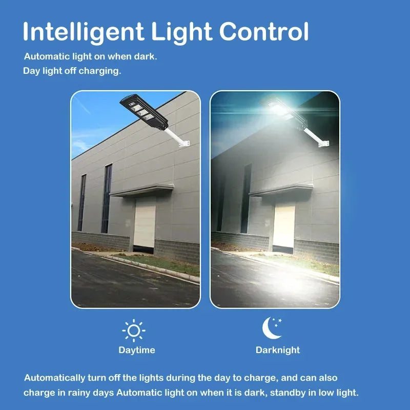 Solar Powered Street Lights Radar Sensor Outdoor LED Lighting Road Zpaxo