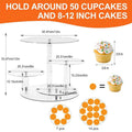 Cupcake Stand Acrylic 4-Tier Round Serving Cup Cake Stand Dessert Display for Cookie Snack Food Pastry Candy Wedding Birthday Zpaxo A CN