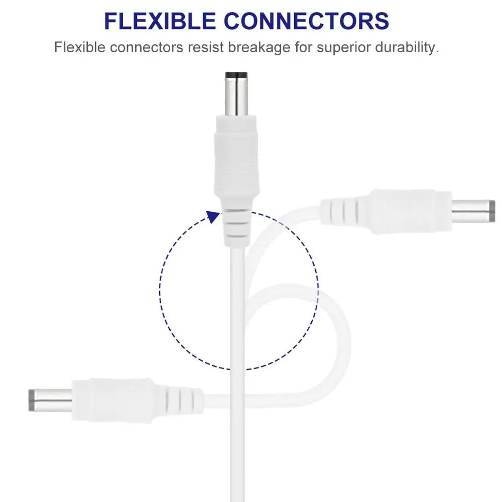 DC 12V Power Adapter Extension Cable 5 5V 3 Male Female Cord Extend Zpaxo