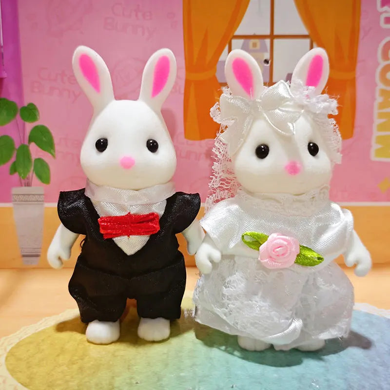 1 12 Simulation Rabbit Easter Bunny Dollhouse Figures Miniature Doll Zpaxo F