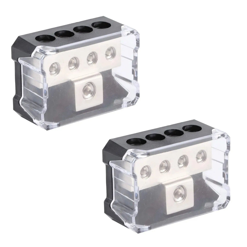 Car Audio Power Ground Amp Distribution Block 0 2 4 Gauge Input 8 10