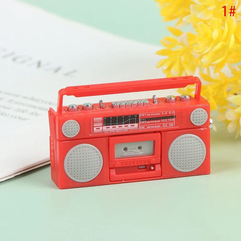 ▶1Pc 1:12 Dollhouse Miniature Radio Model Zpaxo Style1