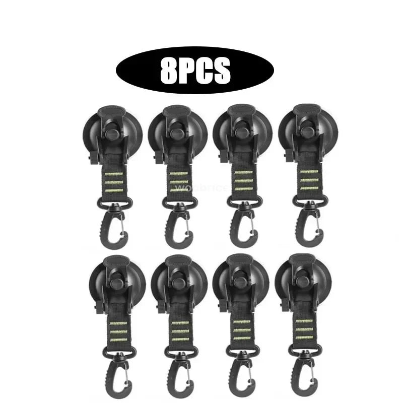 1/8 Pcs Car Tent Suction Cups Outdoor Camping Rope Powerful Suction Cup Buckle Side Tarps Tent Suckers Anchor Securing Hook Zpaxo 8PCS-green
