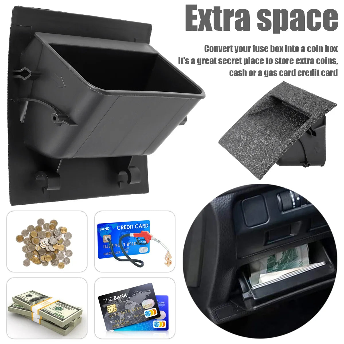 Auto Fuse Box Coin Fit Car Accessor Inner Storage Box Container for Subaru XV Crosstrek Forester Outback WRX STI Legacy Impreza Zpaxo