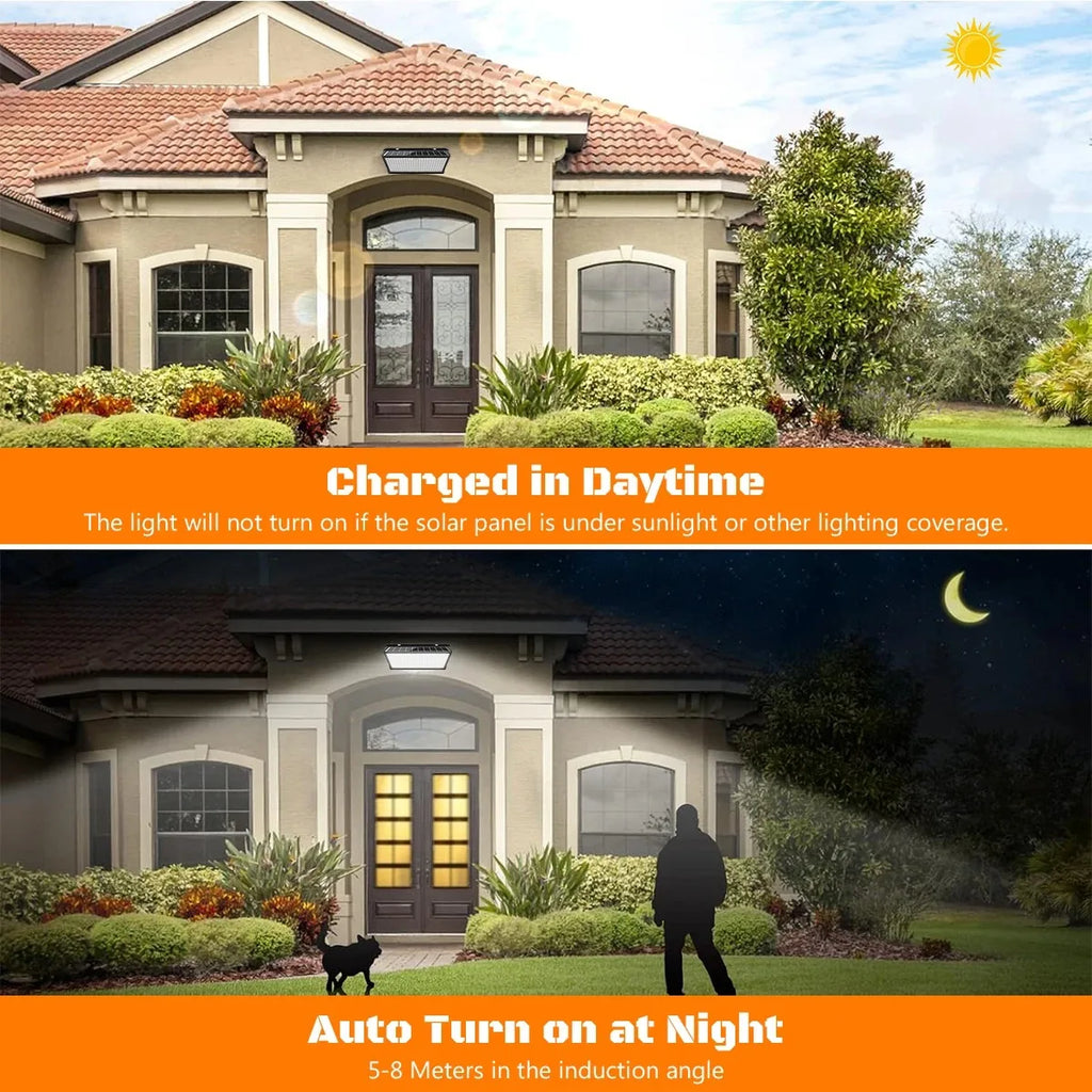 Solar Lights Outdoor Waterproof Motion Sensor 258 LED Flood Light 3 Zpaxo