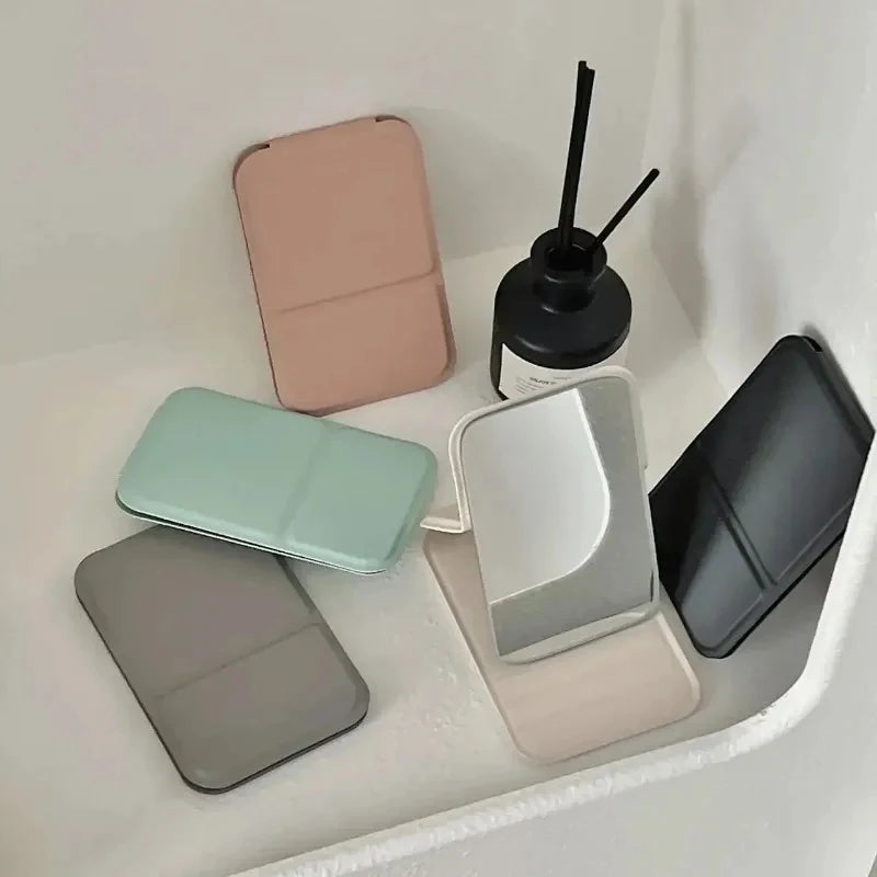 PU Leather Foldable Compact Makeup Mirror – Pocket Mirror Compact Makeup Mirror Zpaxo
