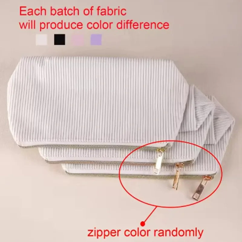 Pencil Case Solid School Supplies Large Capacity Stationery Bag