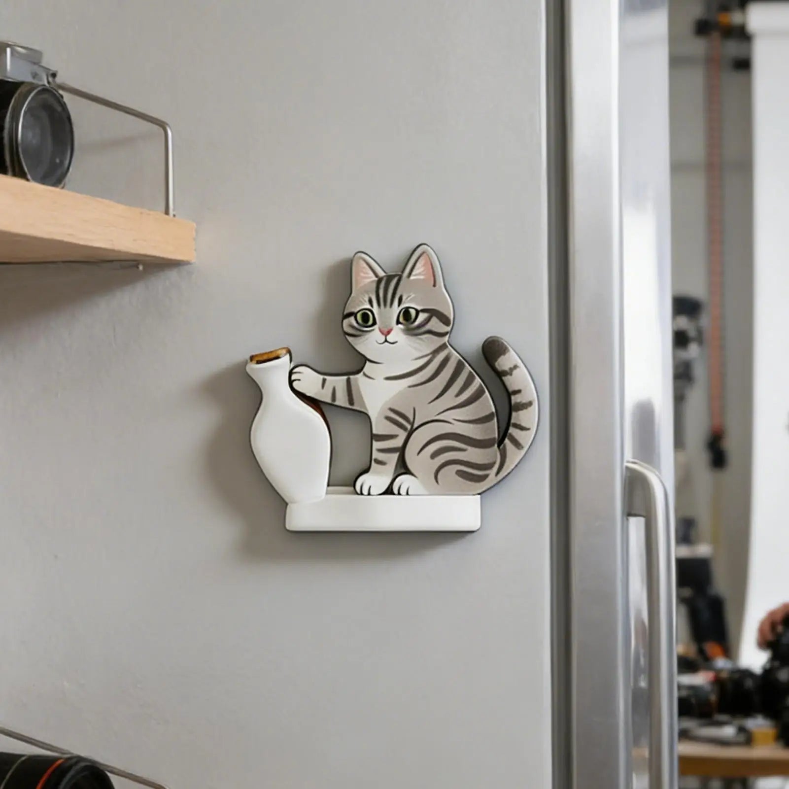 Cat Whisker Jar Magnetic Refrigerator Ornament Cat Whisker Keepsake Magnet For Whiteboard Map Notes Home Kitchen Cabinets Zpaxo