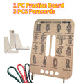 Wooden Knot Tying Practice Board – 16 Knots & 3 Paracords