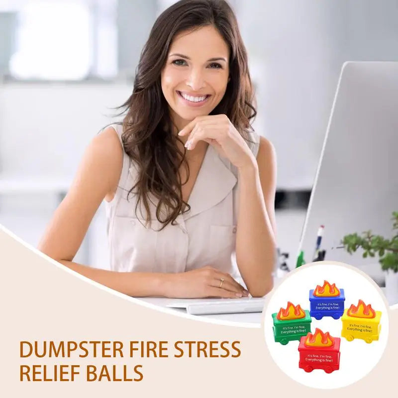 Dumpster Fire Fidget Toy Dumpster Fire Desk Accessories Portable Humorous Toy For Coworker Teacher Employee Adults Kids Zpaxo