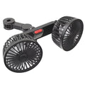3-speed Car Seat Back Cooling Fan USB Charge Dual Head Fan 360 Degree Rotation Neck Cooler for Summer Car Accessories Zpaxo grey