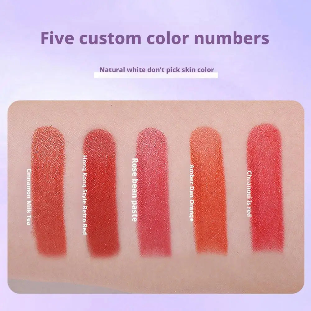 Velvet Matte Dark Magic Lipstick Lightweight Smooth Texture Long-lasting Hydration Lip Gloss Nourishing Essence Care Lipstick Zpaxo