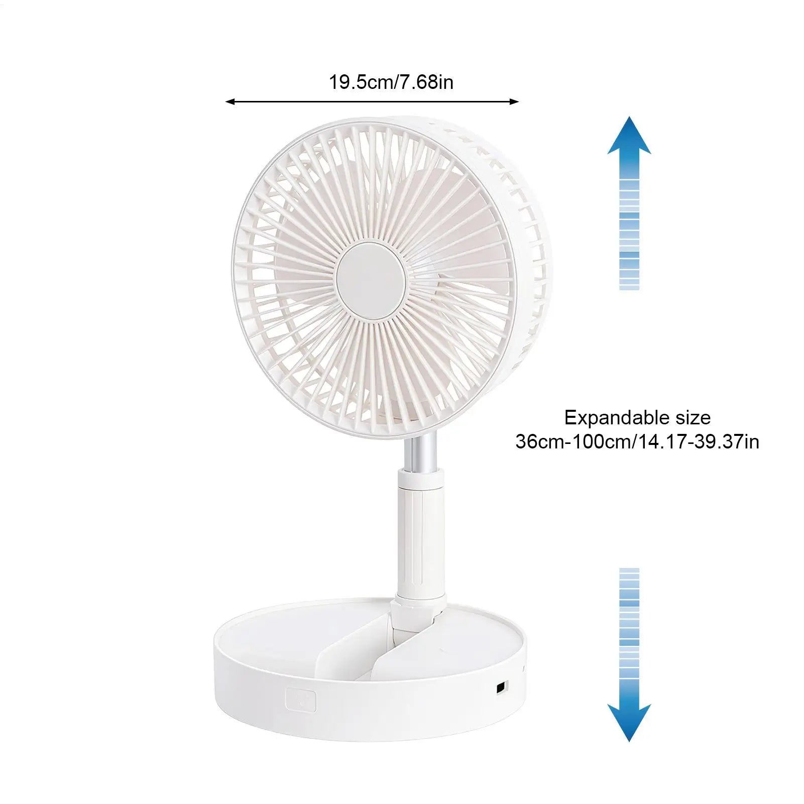 Portable Fan For Room 185-Degree Tilt Oscillating Blower Silent Foldable Rechargeable Standing Fan For Home Outdoor Camping Zpaxo