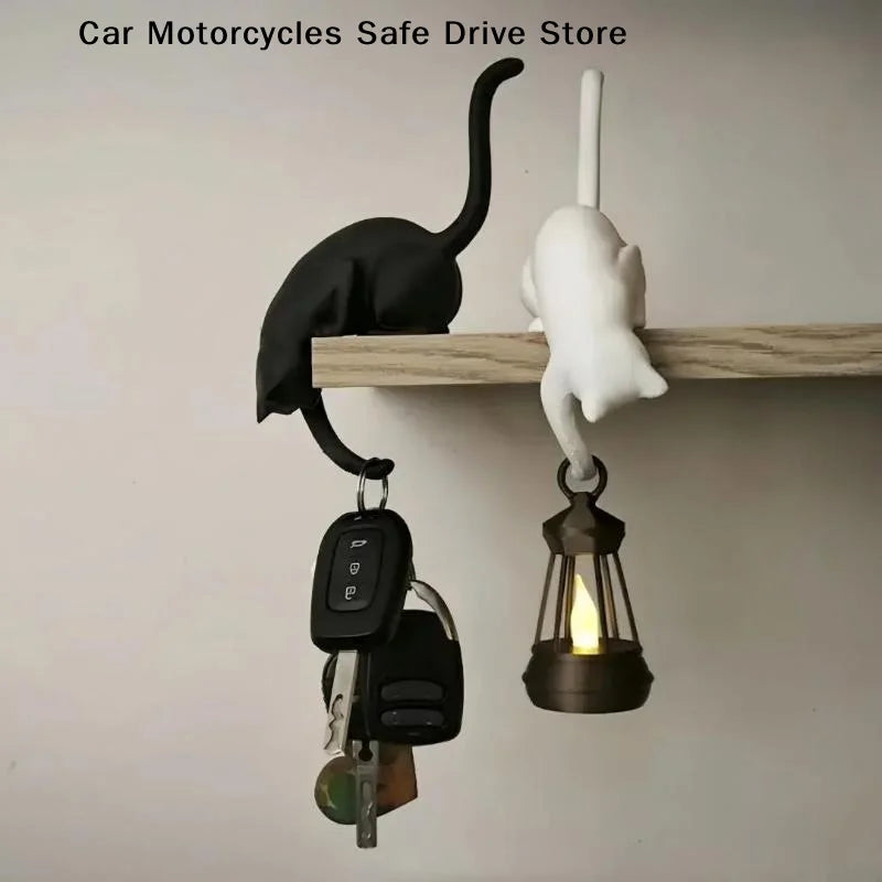 CMFunny 3D Printed Cat Inverted Hanging Ornament Hook Cute Figurine