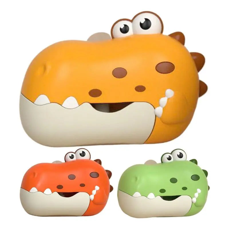 Bath Bubble Maker Electric Music Dinosaur Shape Bubble Machine With Suction Cup Children Bathing Companion For Age 3 Automatic Zpaxo