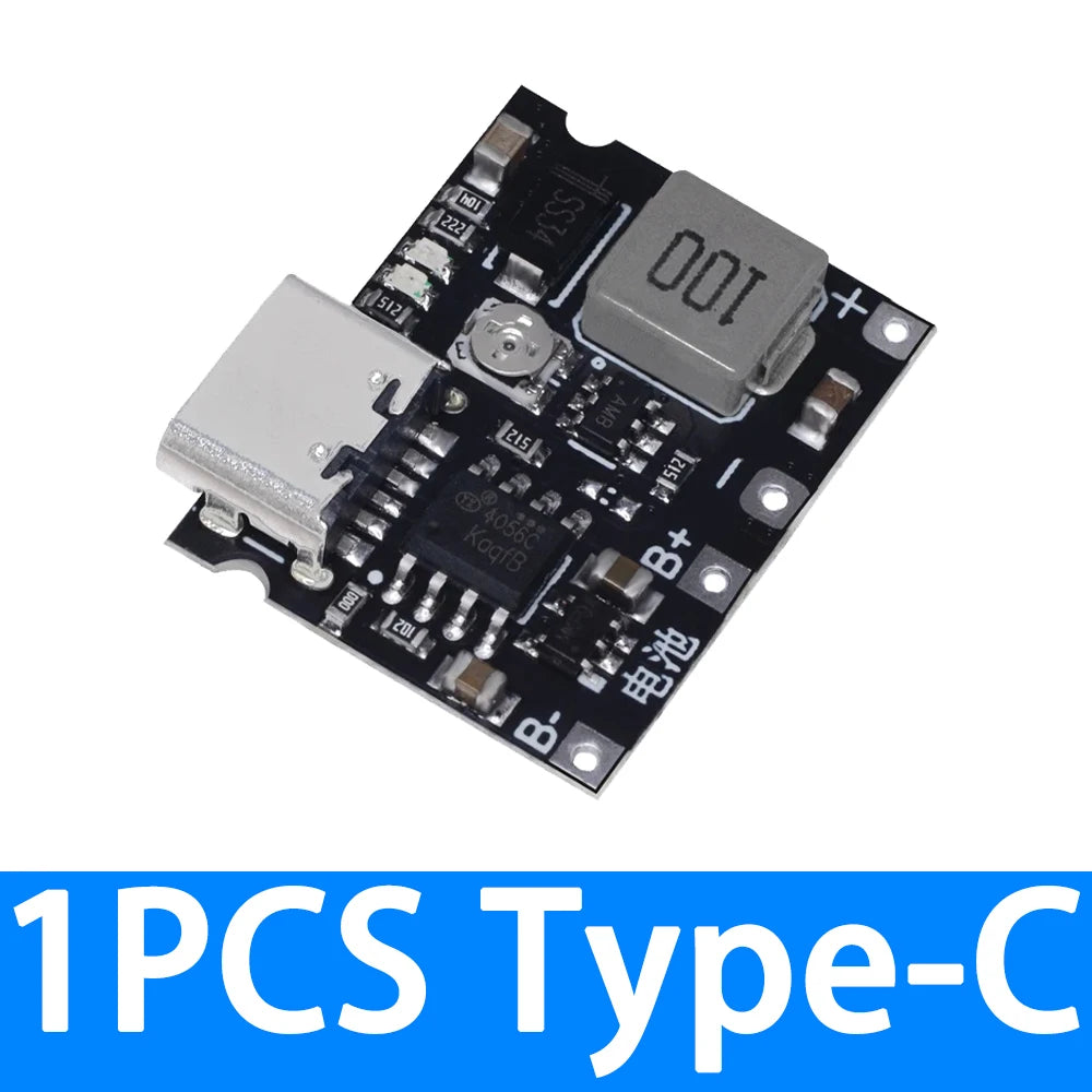 TP4056 Li-ion 18650 3 7V-4 2V Dual-mode Charger Boost Module 5V 1A Zpaxo 1pcs Type-C