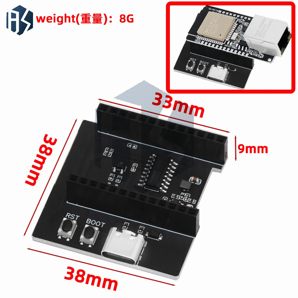 WT32-ETH01 Embedded Serial Port Networking Ethernet Bluetooth-compatible WIFI Combo Gateway MCU ESP32 Wireless Module Board Zpaxo