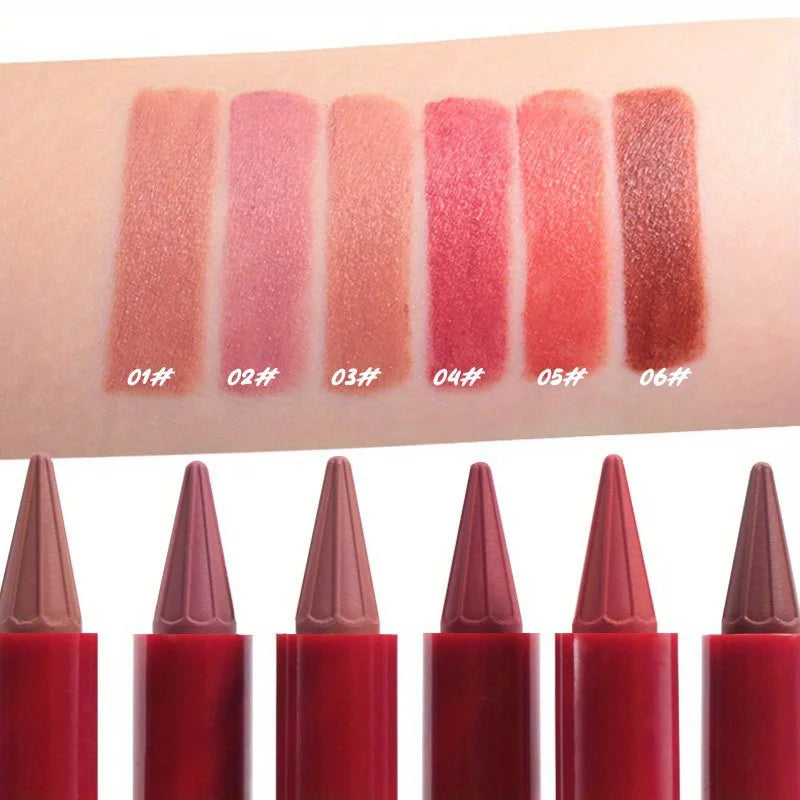 Long-lasting and easy to color matte rotating lipstick pen, natural waterproof and not easy to decolorize lip liner set Zpaxo