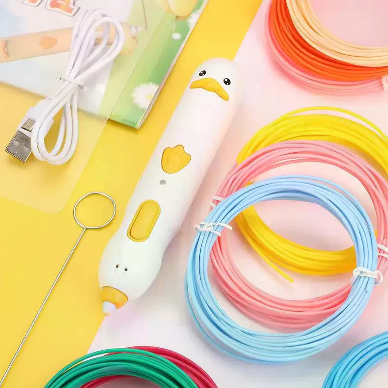 1 Set DIY Drawing Pens PCL Low-Temperature 3D Printing Pen With 236inch Filament USB Charging Christmas Gift For Beginners Zpaxo