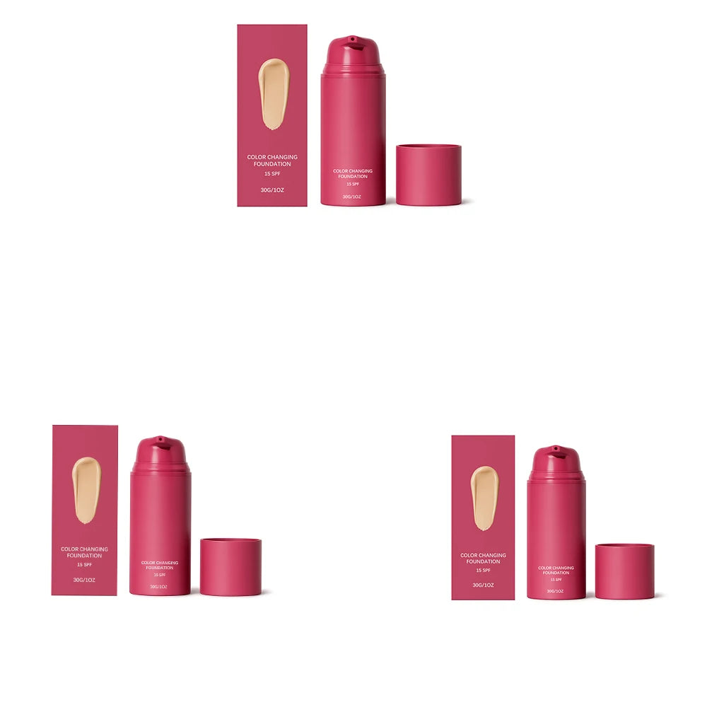 Natural Color-Correcting Foundation | Warm Tone, Long-Lasting Color-Correcting Foundation Zpaxo 3pcs