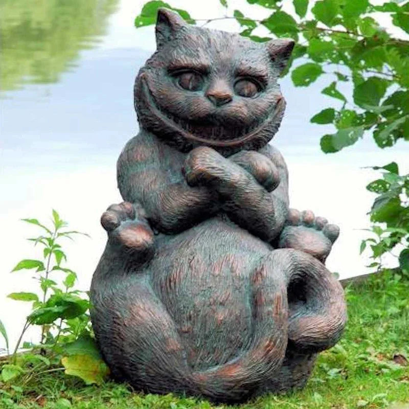 Alice's Adventures Wonderland Statue Resin Craft Ornament Garden