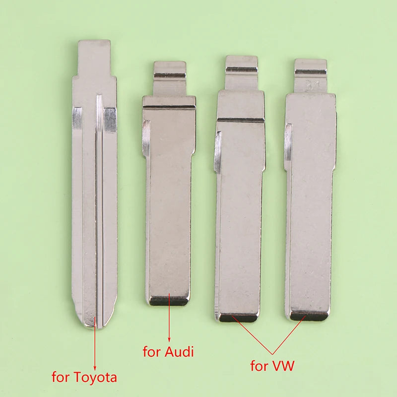 10-Pack Uncut Flip Key Blades #2 #31 #86 #89 – VW Audi Skoda