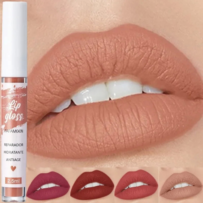 Rose Red Matte Liquid Lipstick Waterproof Lasting Lip Glaze