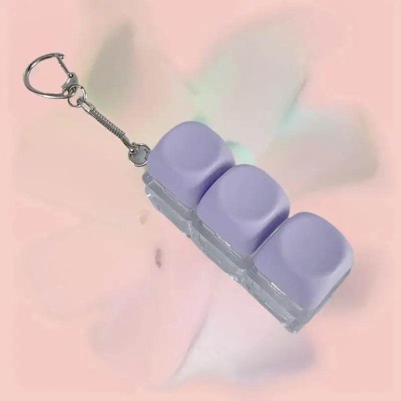 Interactive LED Keycap Fidget Keychain Macaron Colors DIY Keyboard Zpaxo
