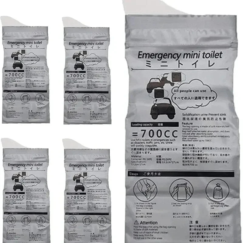 Emergency Portable Urinal Bags 700ml – Travel Toilet Bags 5–40 Pack