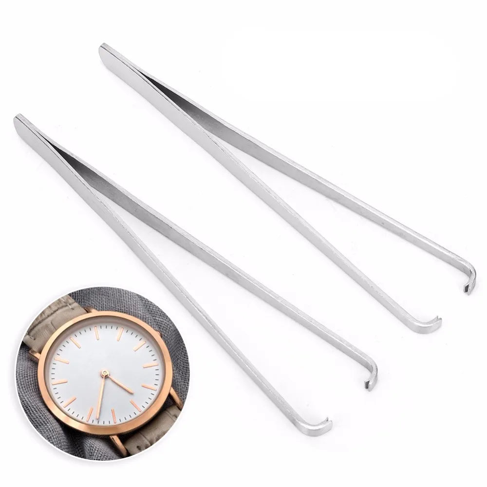 Stainless Steel Tweezer Professional Watch Hands Removal Repair Tool
