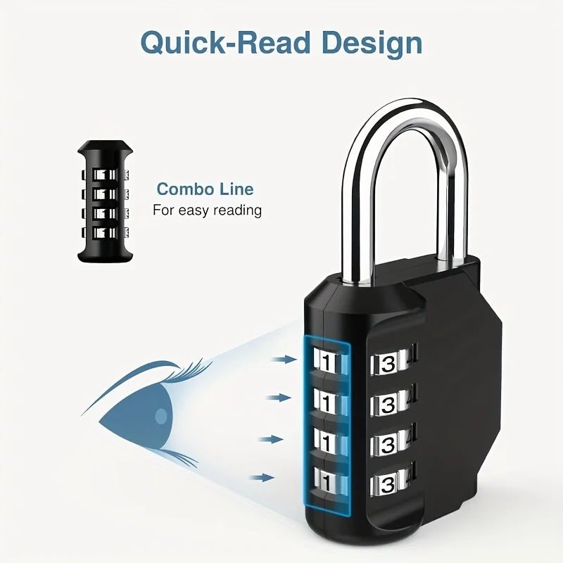 Combination Password Lock Locker 4 Digit Outdoor Waterproof Padlock
