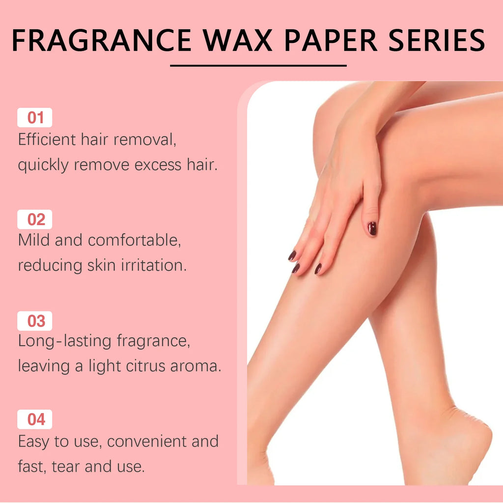 OceAura Cold Wax Strips – Body & Face Hair Removal, 30 Pcs Cold Wax Strips Zpaxo