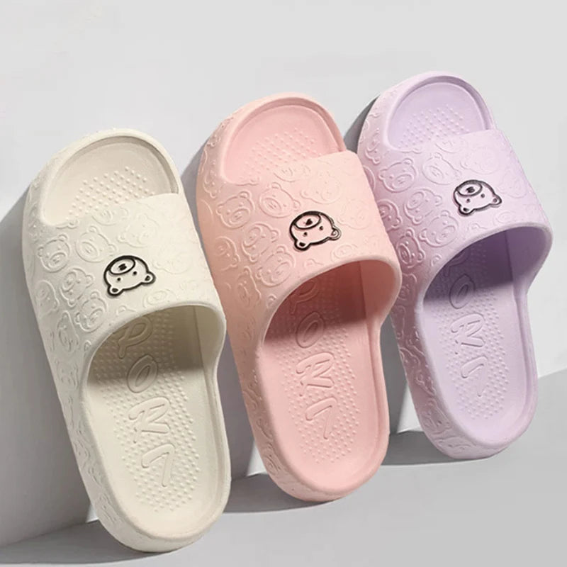 Women Summer EVA Slippers Indoor Home Bath Non Slip Soft Wide Comfort