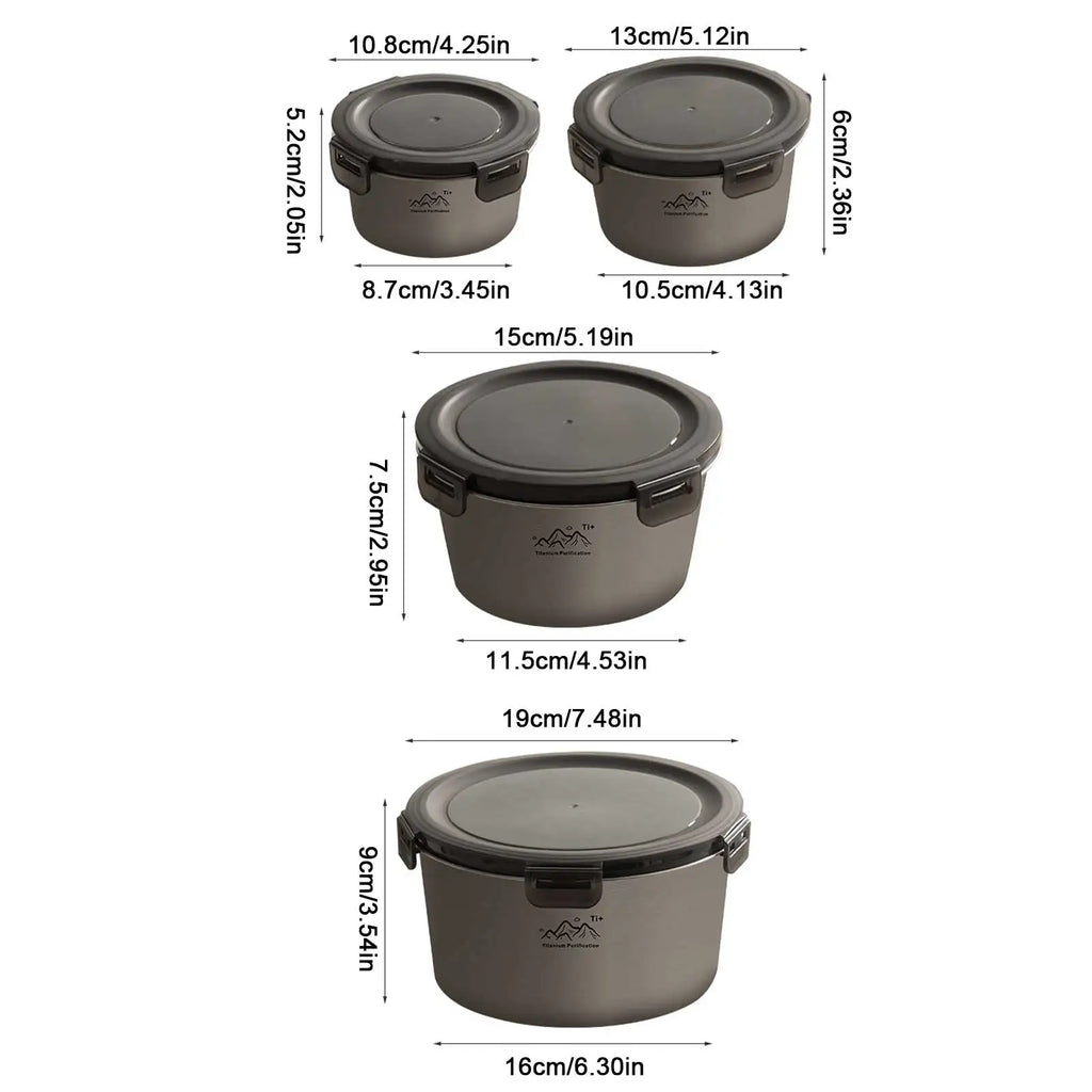 Metal Bento Box Stainless Steel Round Fresh-keeping Food Storage Leak