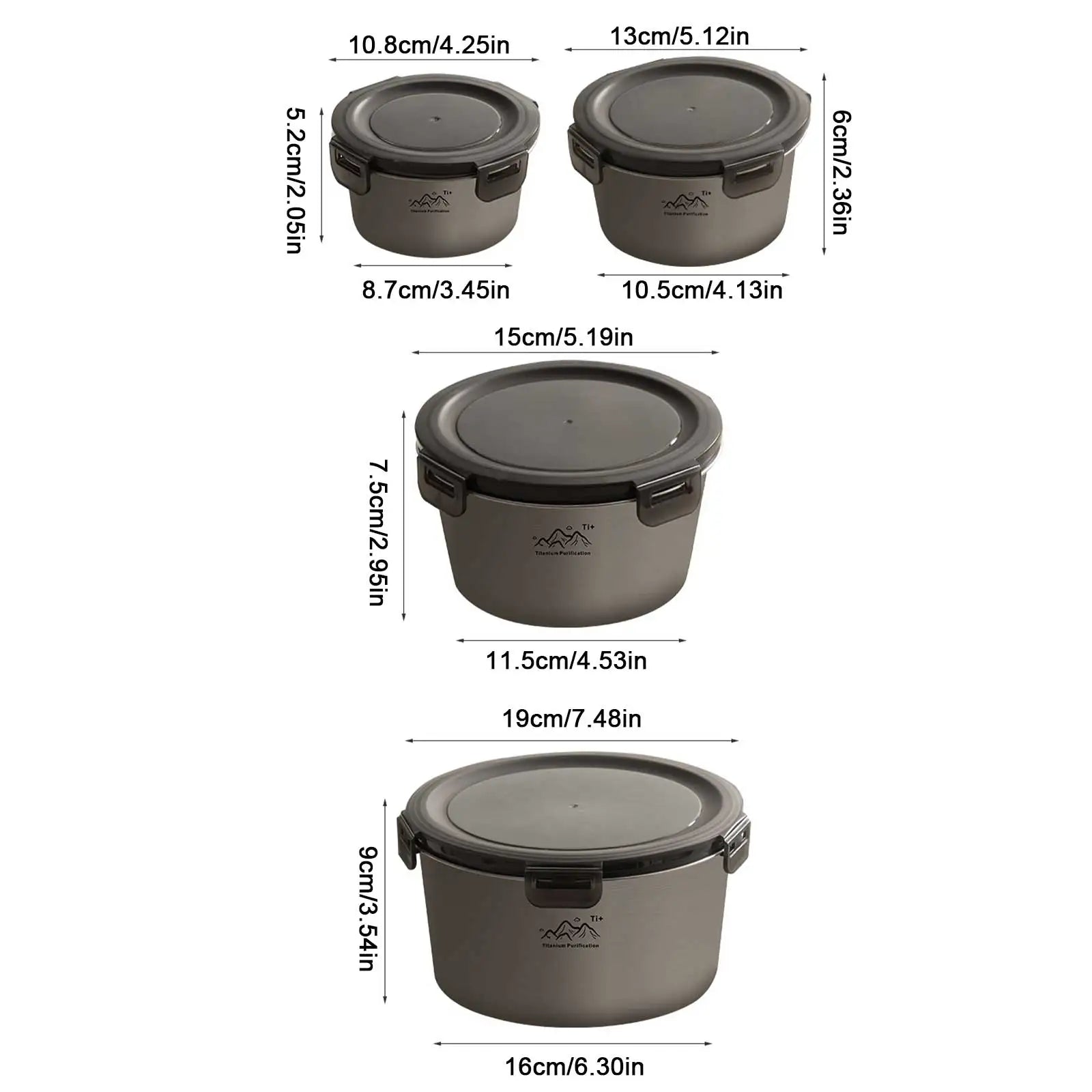 Metal Bento Box Stainless Steel Round Fresh-keeping Food Storage Leak