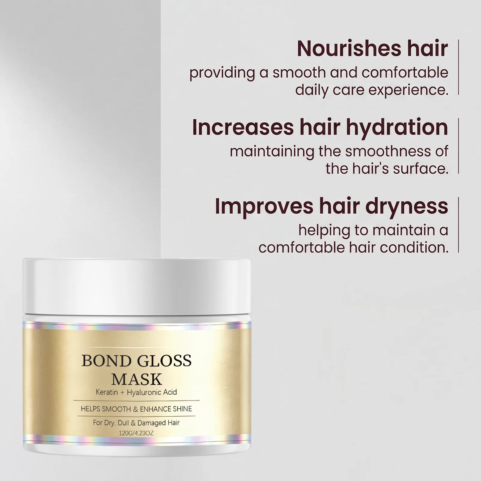 Bond Gloss Mask: Repair & Shine for Dry, Damaged Hair Bond Gloss Mask: Repair & Shine for Dry, Damaged Hair Zpaxo