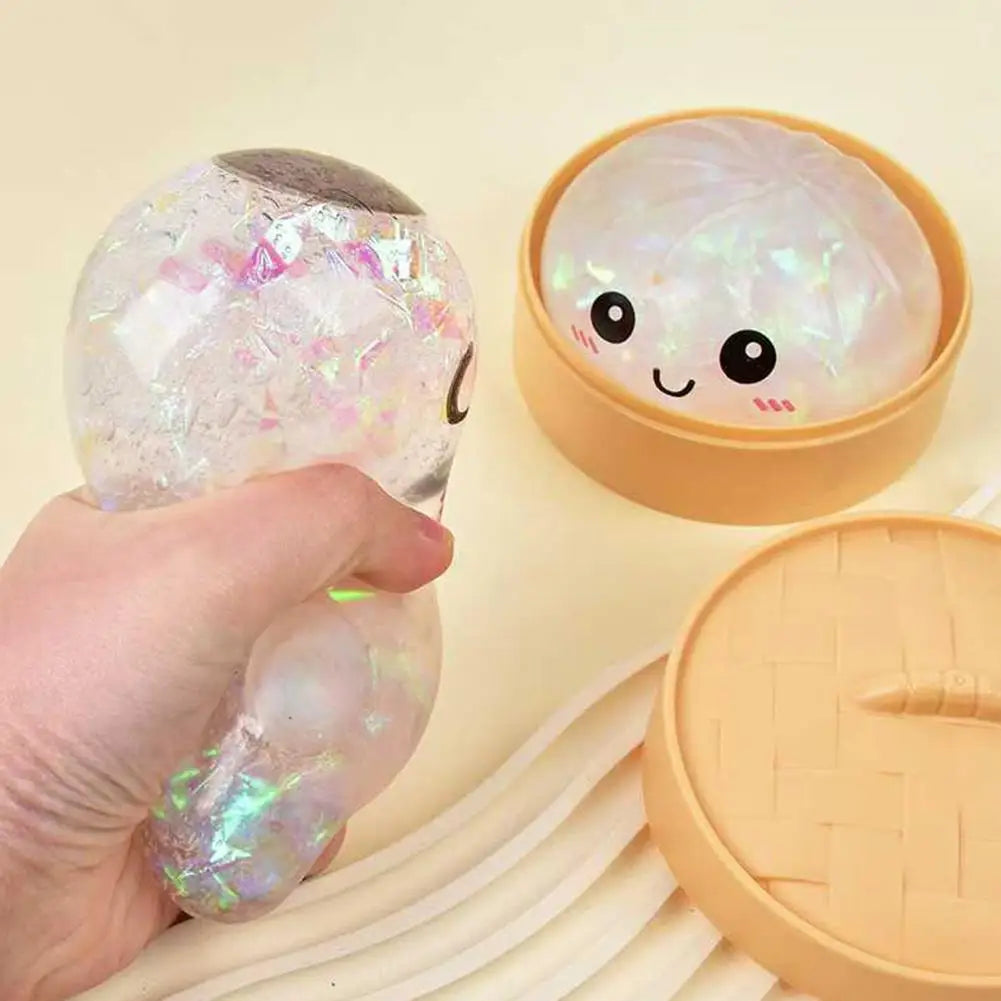 Simulation Flash Dumpling Pressure Ball Stress Relief Reusable Low Rebound Decompression Toys Children Squeezable Toys Zpaxo