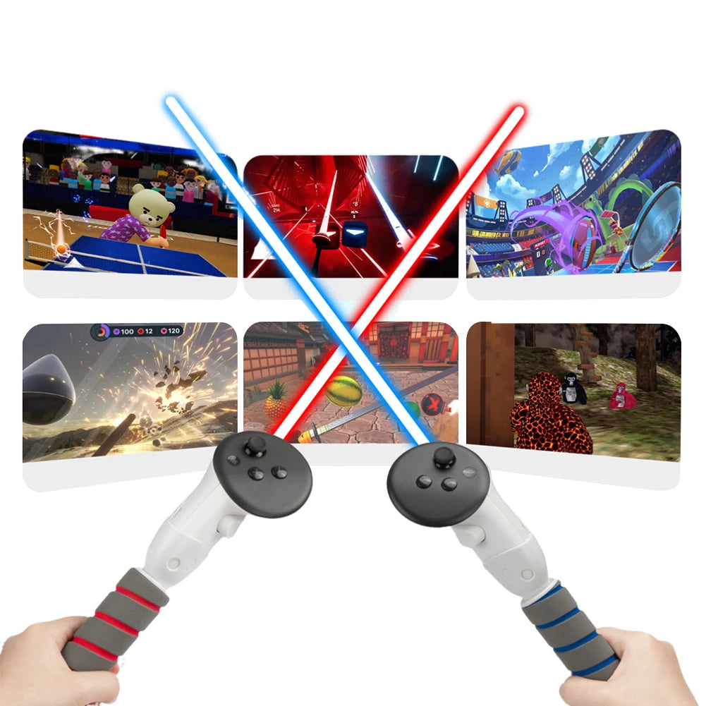VR Sticks Controller Grips Dual Handles Extension Handle Extender