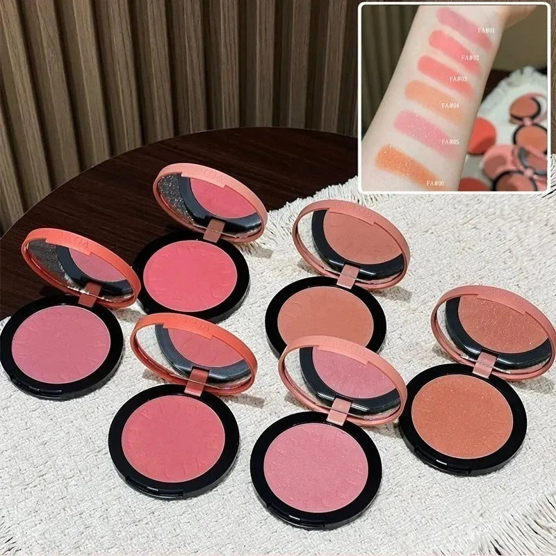Monochrome Blush Matte Shimmer Natural Cheek Brightening Face