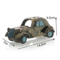 Aquarium Ornament Shaped Like Car Wreckage, Featuring Hiding Holes For Fish And Shrimp, Aquarium Decorations, And Aquascaping. Zpaxo A4