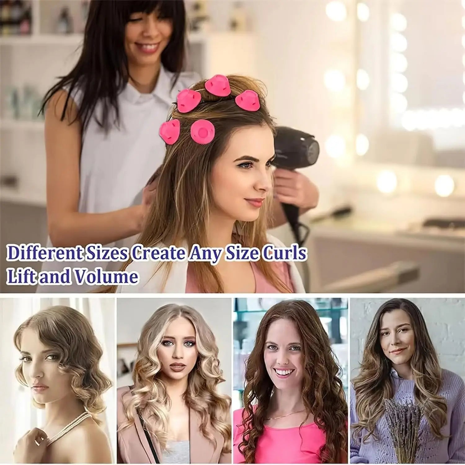 Heatless Overnight Mushroom Hair Curlers | 8 or 16 Piece Set